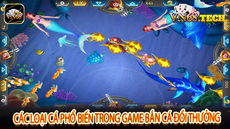 Các loại cá phổ biến trong game bắn cá đổi thưởng