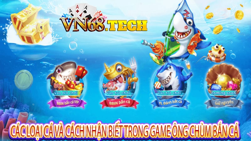 Các loại cá và cách nhận biết trong game ông chùm bắn cá